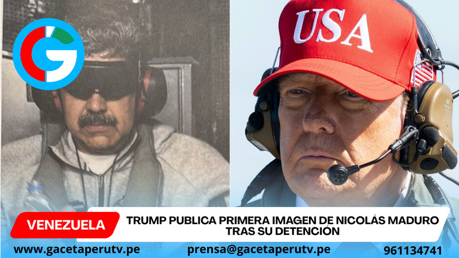 Trump publica primera imagen de Nicolás Maduro tras su detención
