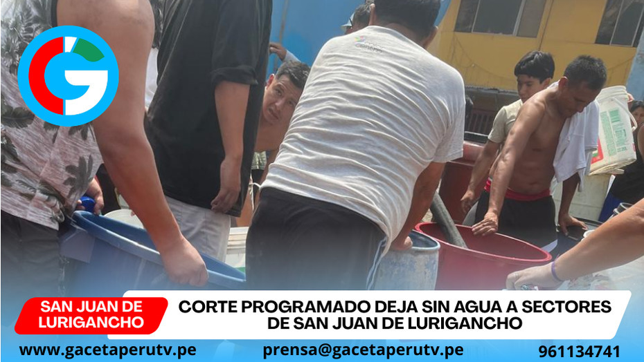 Sedapal realiza corte de agua en San Juan de Lurigancho