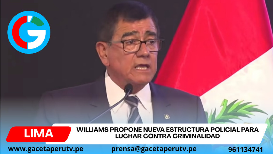 Williams propone transformar la PNP para combatir la criminalidad