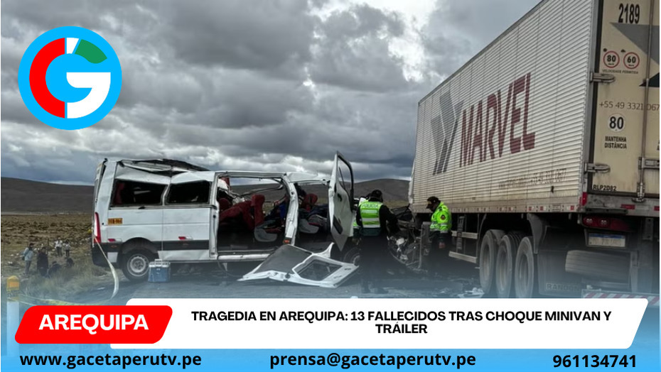 Arequipa: choque frontal deja 13 muertos y conmoción nacional