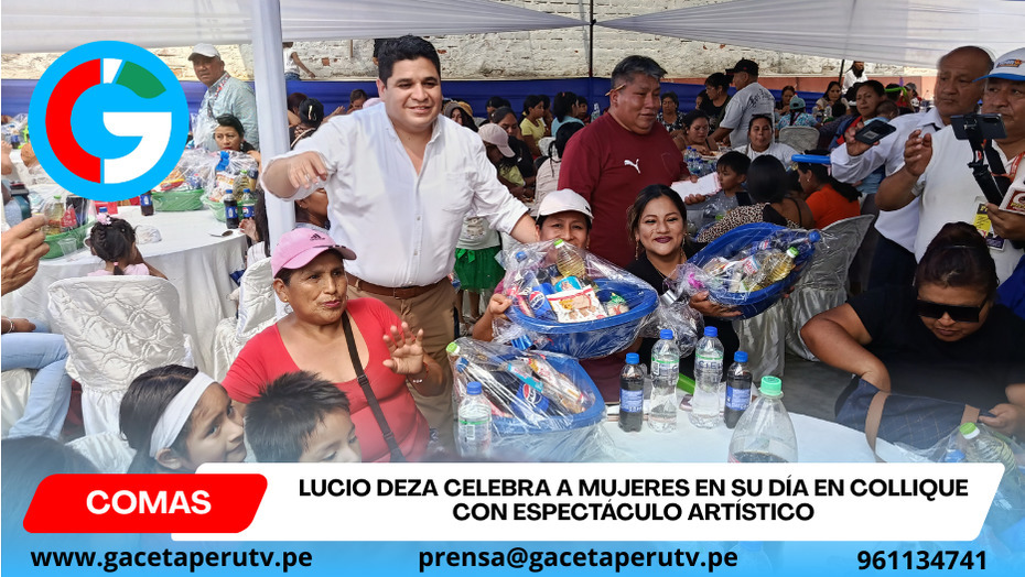 Empresario homenajea a 500 mujeres en su Día en Collique con show y regalos