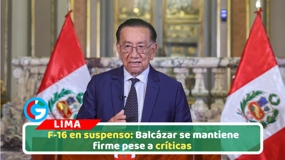 Balcázar ratifica que no comprará F-16 y responde a excanciller