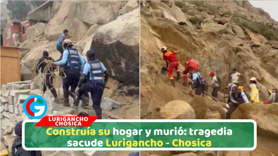 Derrumbe en Lurigancho - Chosica deja muerto a padre que construía su casa