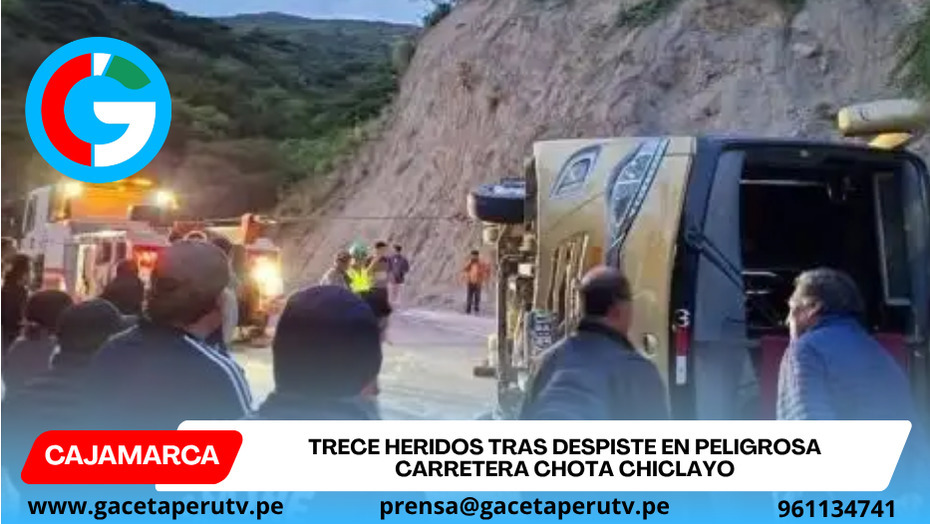 Accidente en carretera Chota Chiclayo deja 13 heridos y alarma
