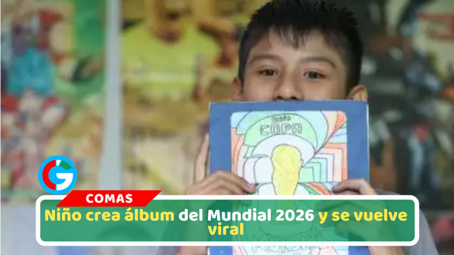 Niño crea álbum del Mundial 2026 y se vuelve viral