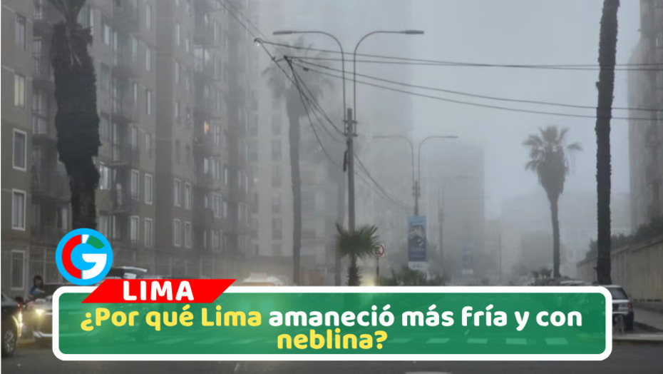 Vientos moderados generan frío y neblina en Lima